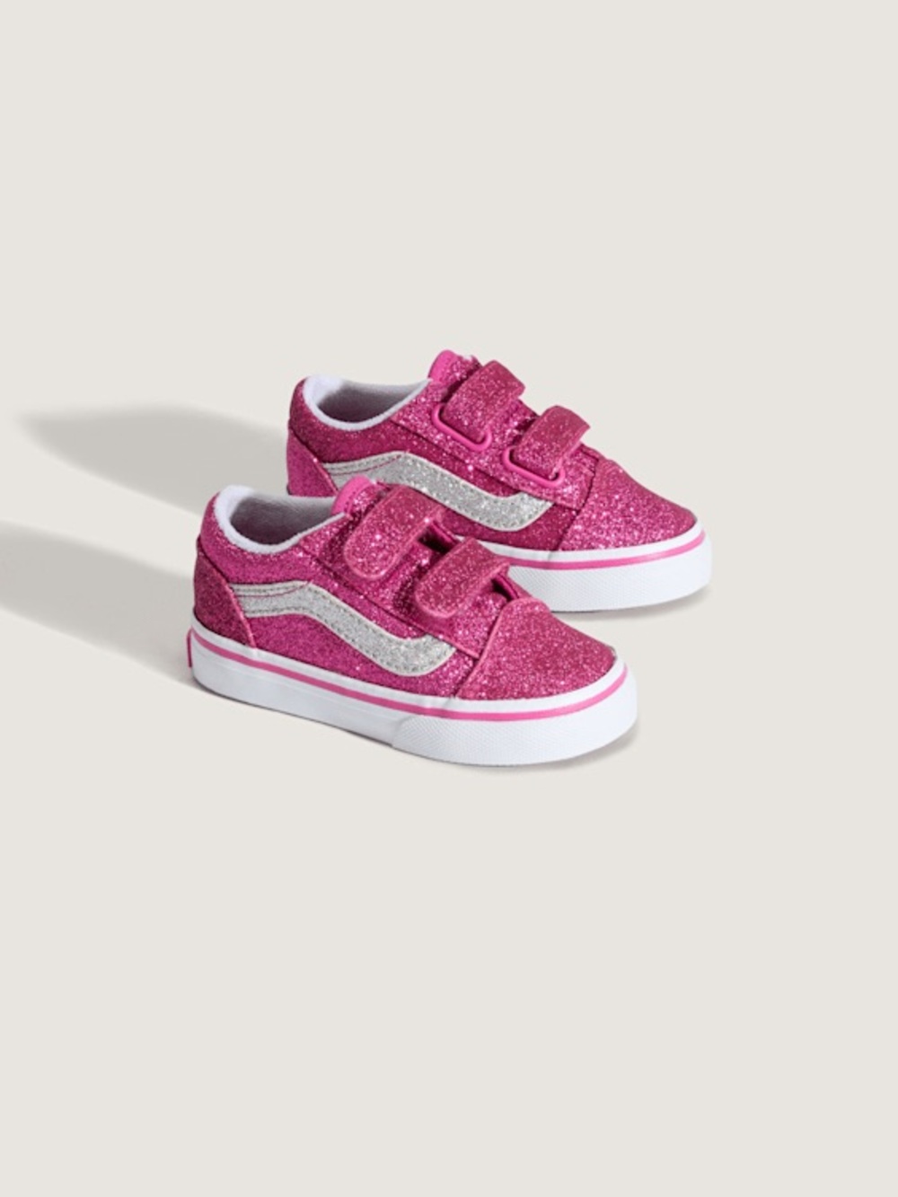 Toddler girl glitter raspberry rose pink vans
